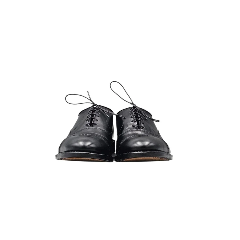 Allen Edmonds Mens 11.5 2A Narrow Park Avenue Black Leather Cap Toe Oxford 5615